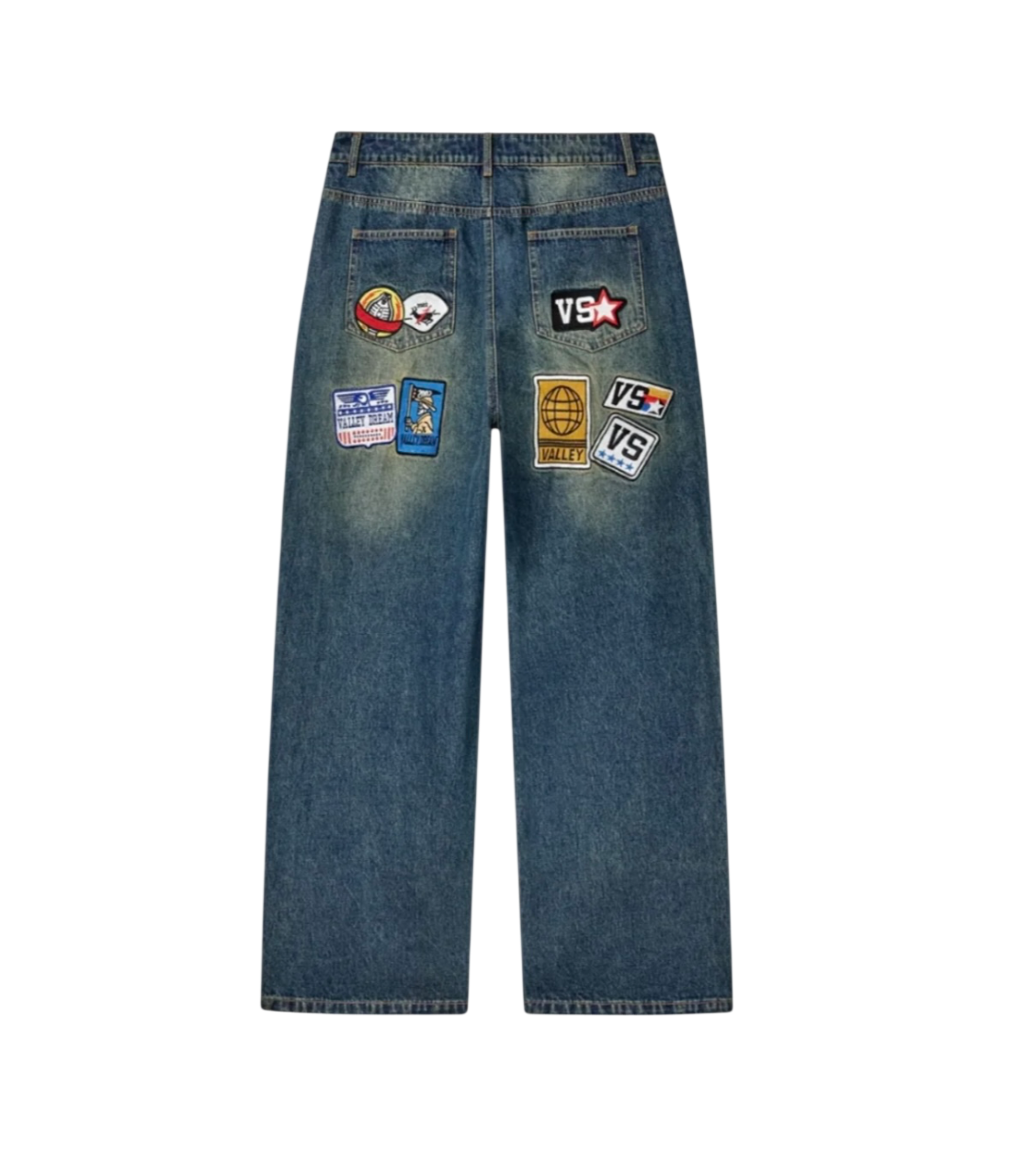 VALE FOREVER 1980S BLUE DENIM CARPENTER PANTS